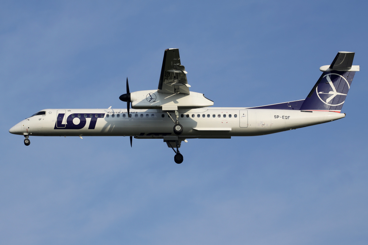 SP-EQF (Aircraft » EPWA Spotting » De Havilland Canada DHC-8 Dash 8 » LOT Polish Airlines)