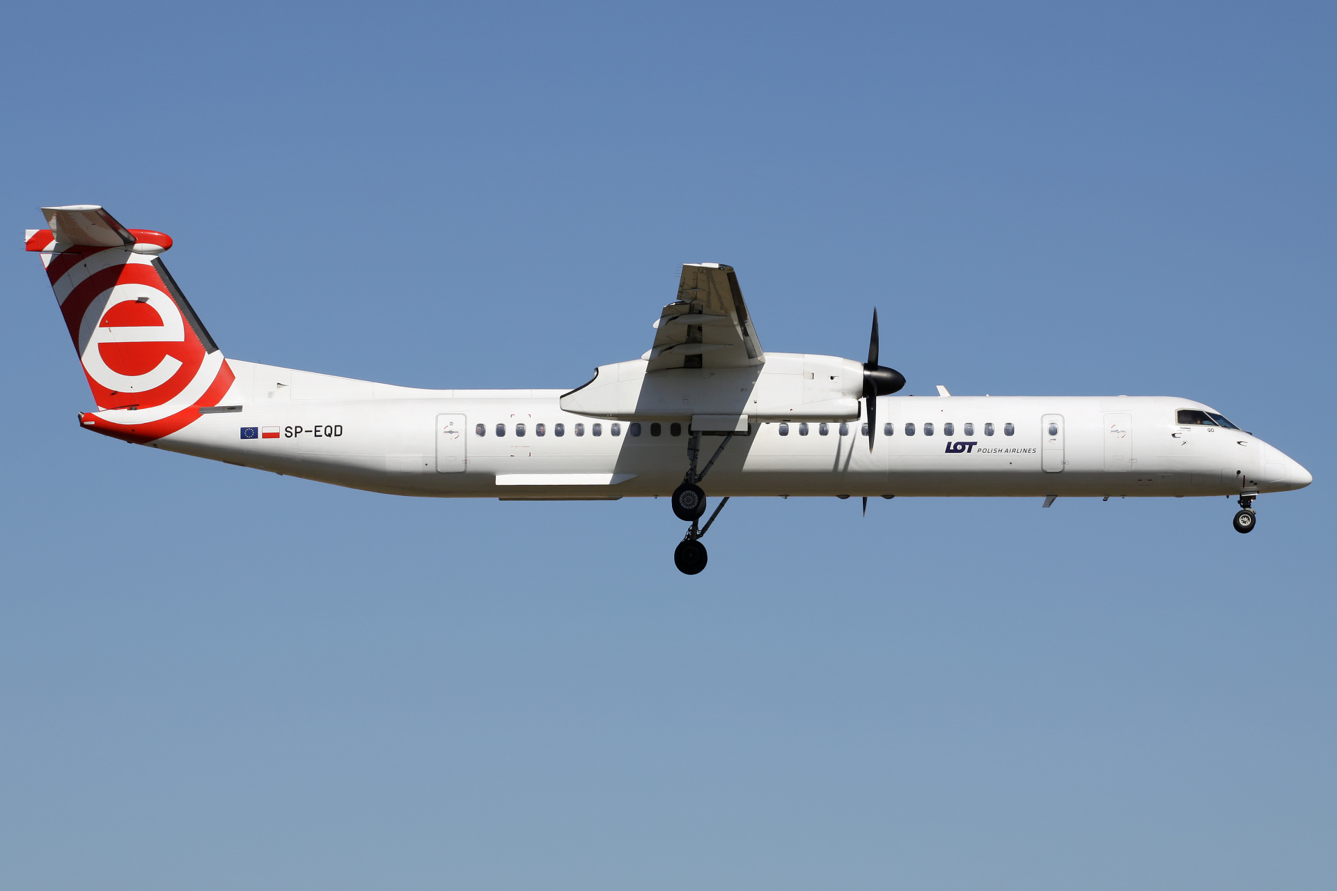 SP-EQD (EuroLOT partial livery) (Aircraft » EPWA Spotting » De Havilland Canada DHC-8 Dash 8 » LOT Polish Airlines)