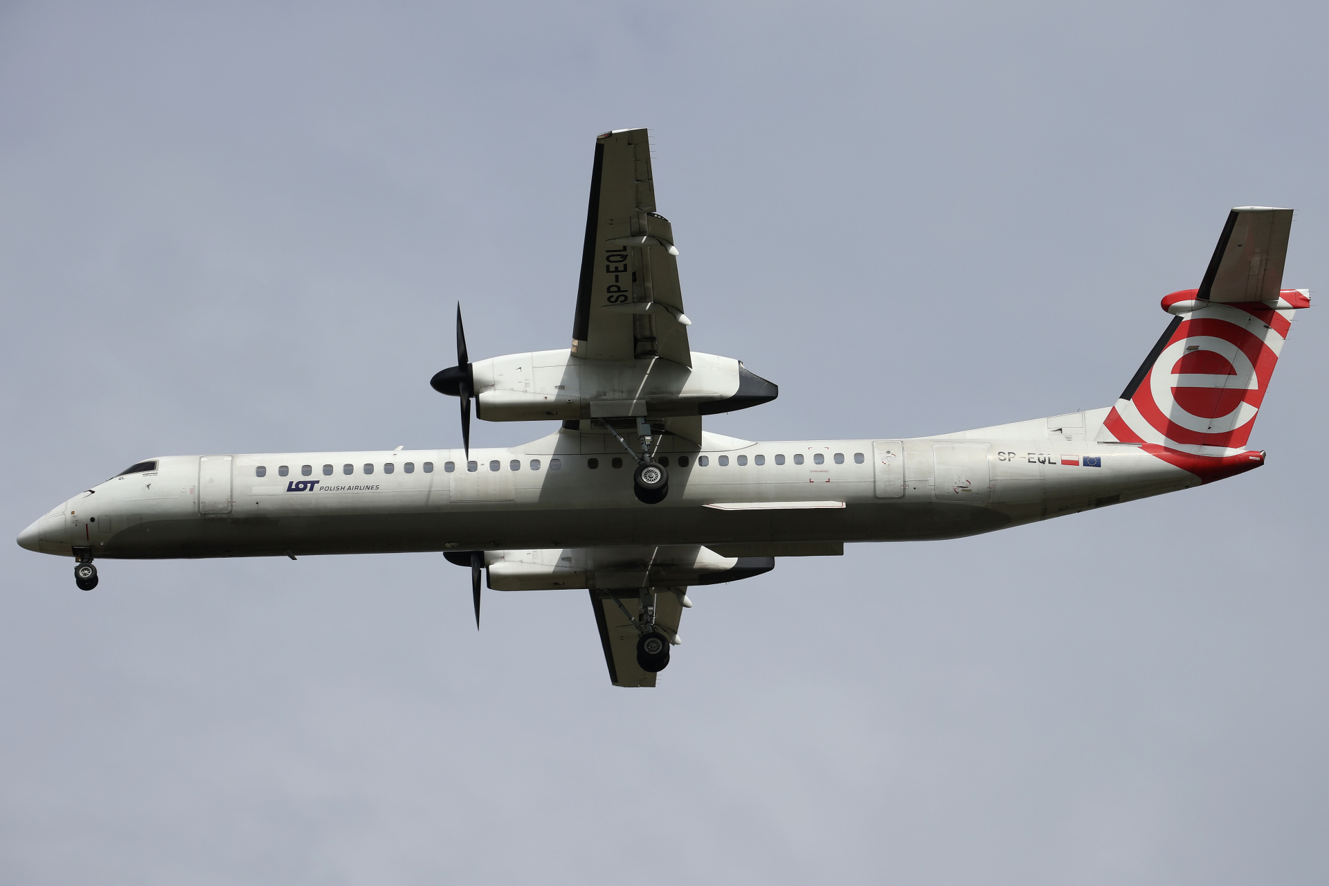SP-EQL (EuroLOT partial livery) (Aircraft » EPWA Spotting » De Havilland Canada DHC-8 Dash 8 » LOT Polish Airlines)