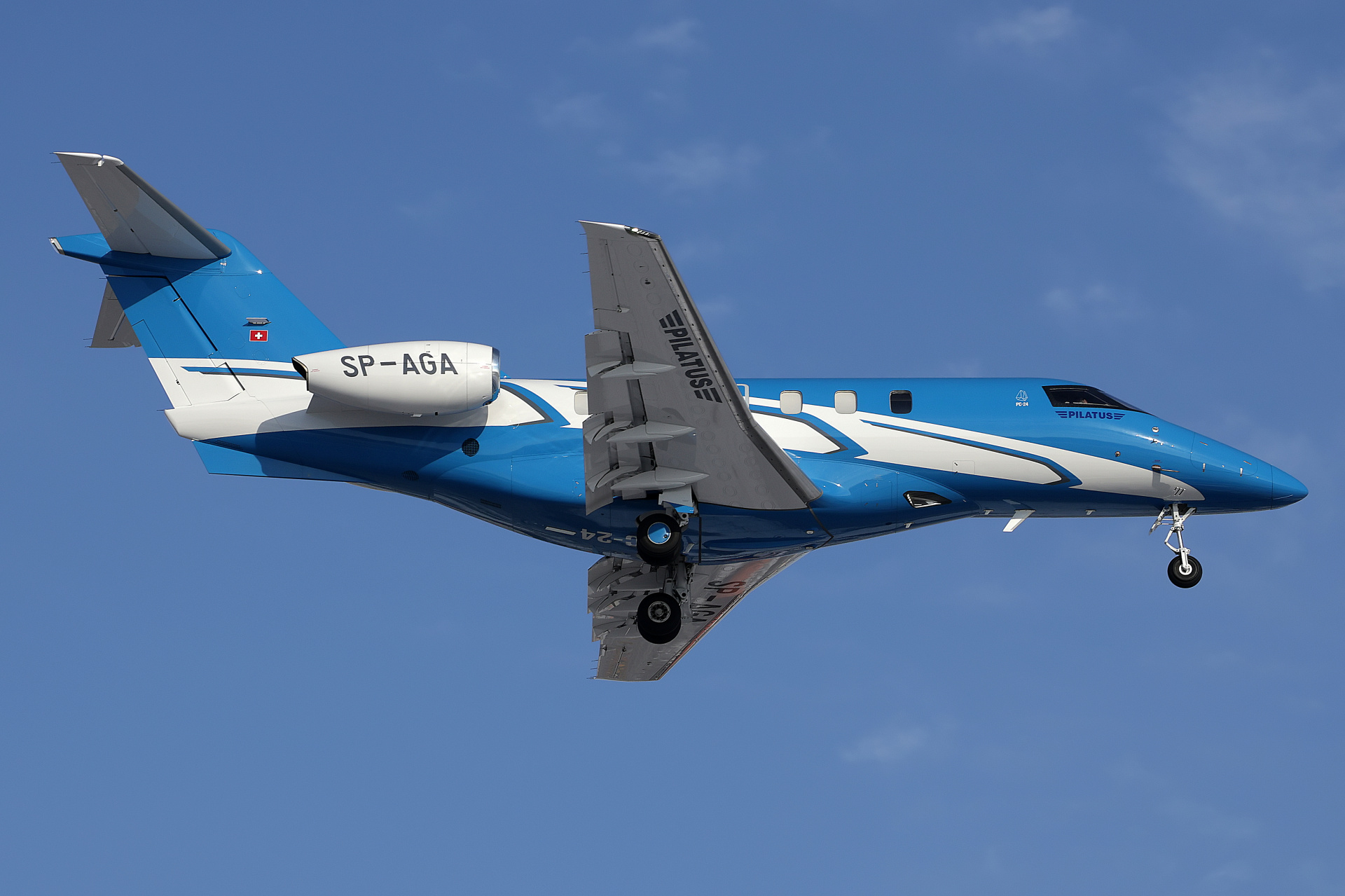 SP-AGA, AMC Aviation (Samoloty » Spotting na EPWA » Pilatus PC-24)
