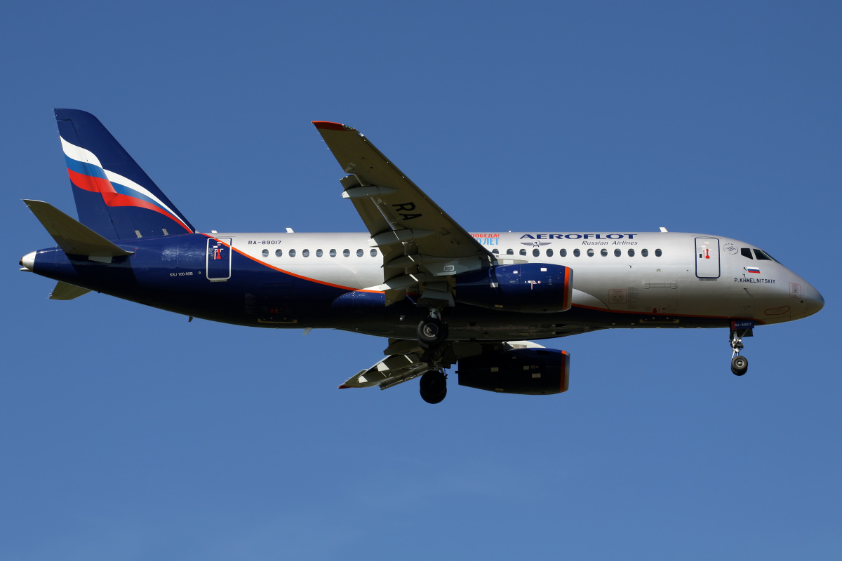 RA-89017 (70 Years - Victory sticker) (Aircraft » EPWA Spotting » Sukhoi Superjet 100-95B » Aeroflot Russian Airlines)