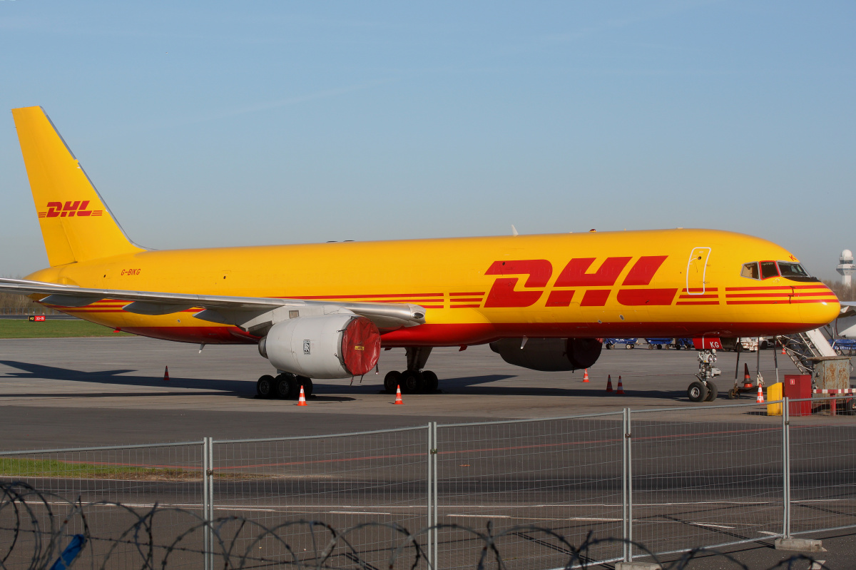 SF, G-BIKG, European Air Transport (Samoloty » Spotting na EPWA » Boeing 757-200F » DHL)