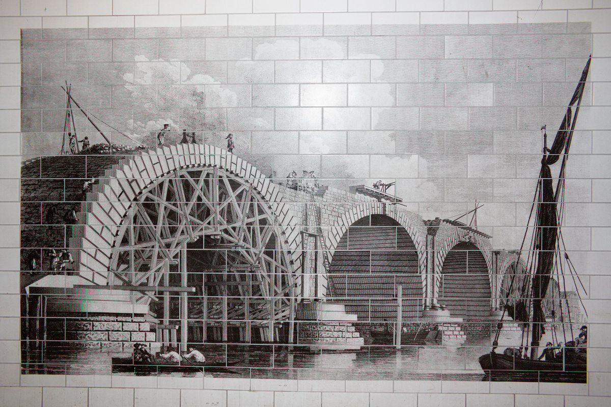 Painted tiles at Blackfriars Bridge underpass