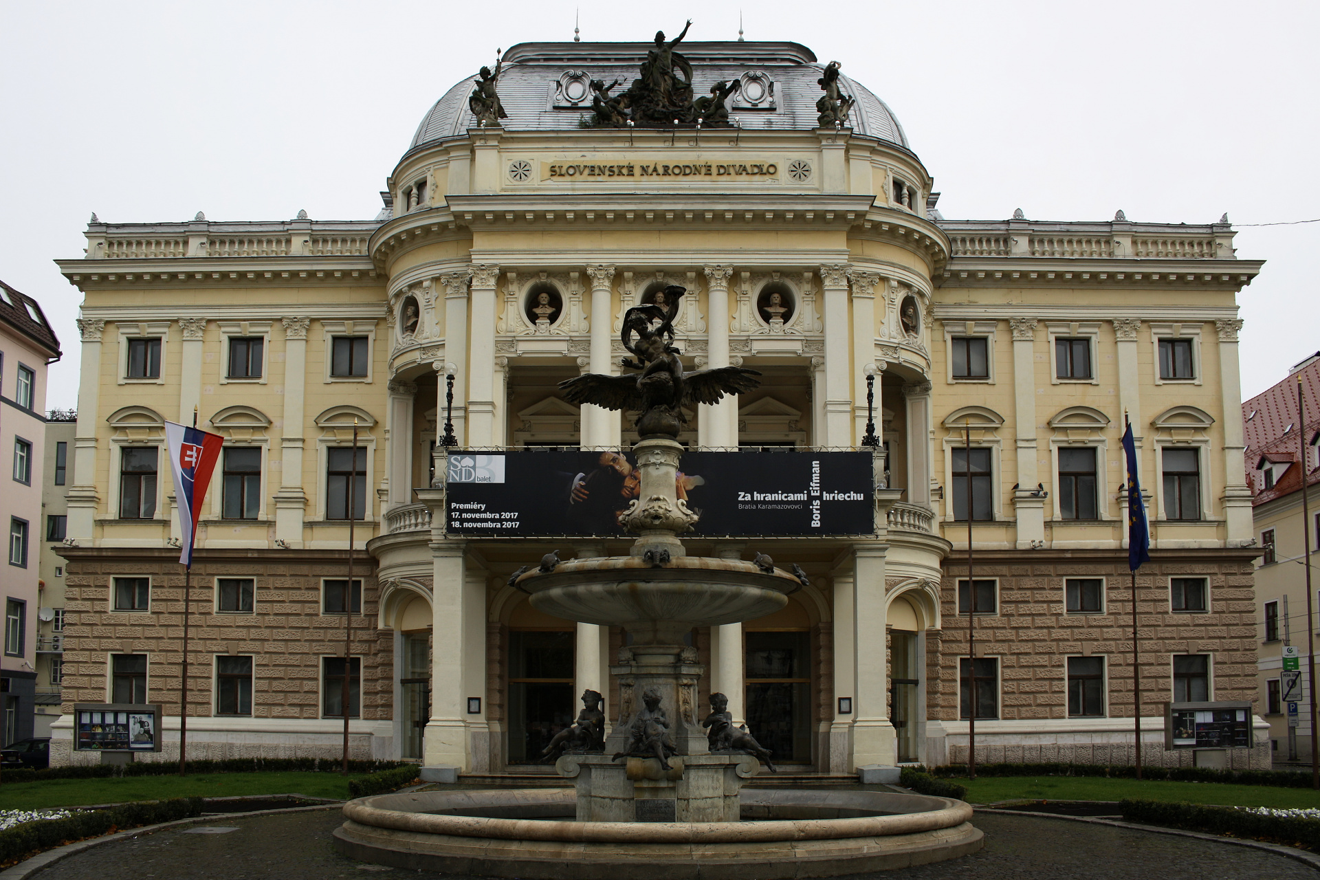 Ganymede's Fountain and Slovak National Theatre (Travels » Bratislava » The City At Day)