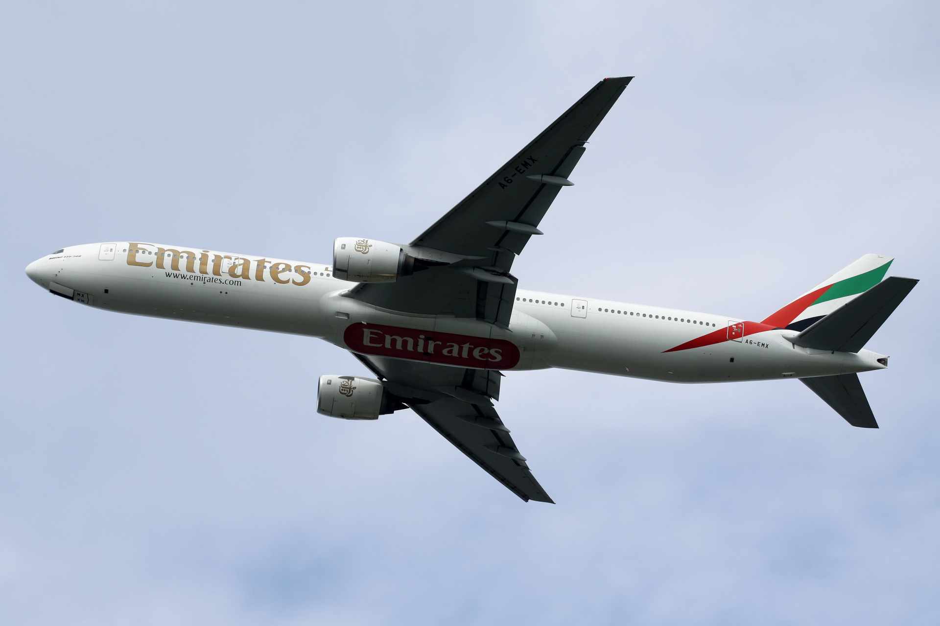A6-EMX, Emirates (Aircraft » EPWA Spotting » Boeing 777-300)