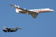 Gulfstream G550, 0001, Lockheed Martin F-16C Block 52+ Fighting Falcon (Jastrząb), Polskie Siły Powietrzne (Lotnictwo &raquo; Defilada Święta Wojska Polskiego)