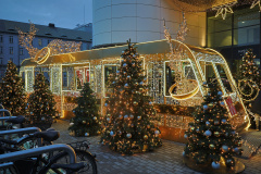 Railcar at Dworzec Wileński (Warsaw &raquo; Christmas Illumination)
