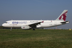 A7-AHL (malowanie OneWorld) (Lotnictwo &raquo; Spotting na EPWA &raquo; Airbus A320-200 &raquo; Qatar Airways)