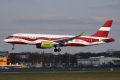 YL-ABN (Latvian flag livery) (Aviation &raquo; EPWA Spotting &raquo; Airbus A220-300 &raquo; airBaltic)
