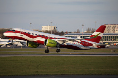 YL-ABN (Latvian flag livery) (Aviation &raquo; EPWA Spotting &raquo; Airbus A220-300 &raquo; airBaltic)